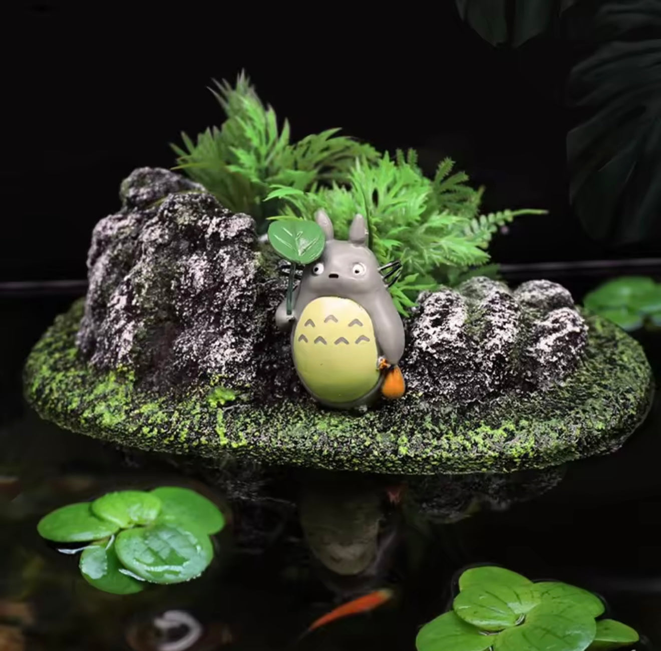 Floating Aquarium Rock – Realistic Suspended Island Decoration for Freshwater & Saltwater Tanks