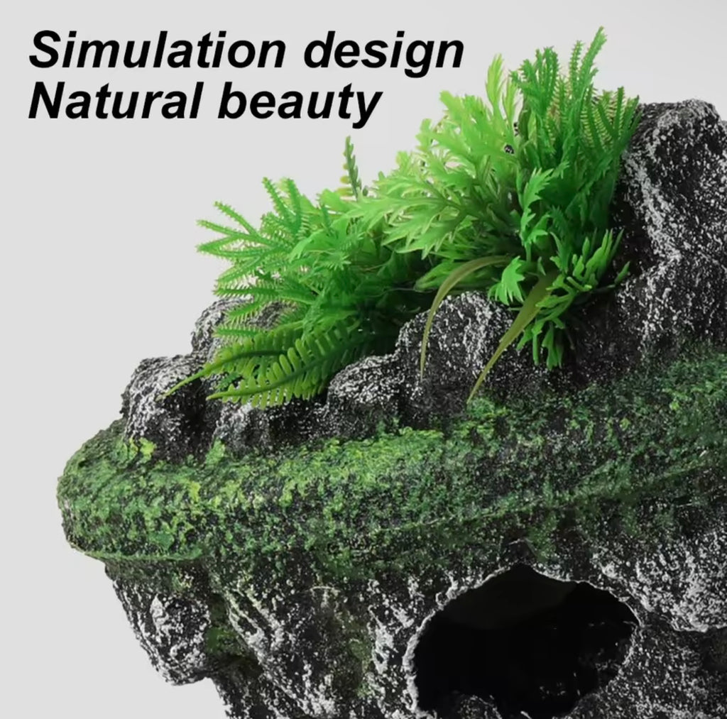 Floating Aquarium Rock – Realistic Suspended Island Decoration for Freshwater & Saltwater Tanks