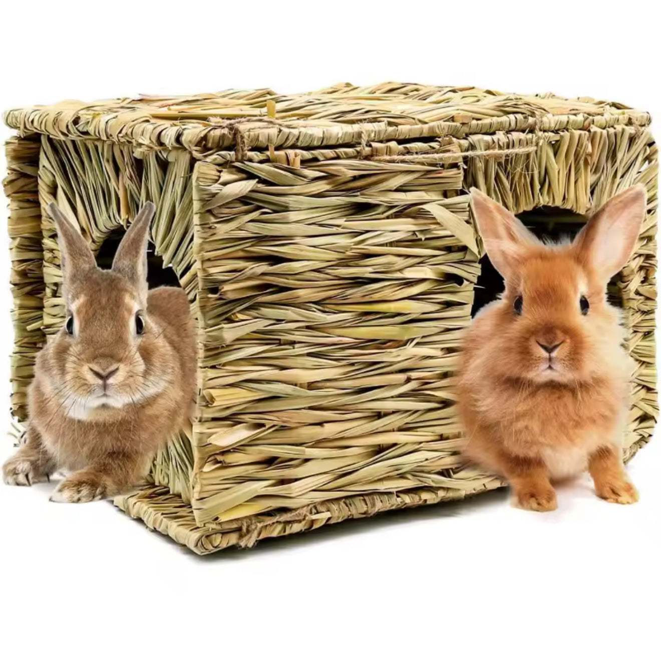Foldable Woven Grass Hut – Extra Large Rabbit & Small Animal Hideout