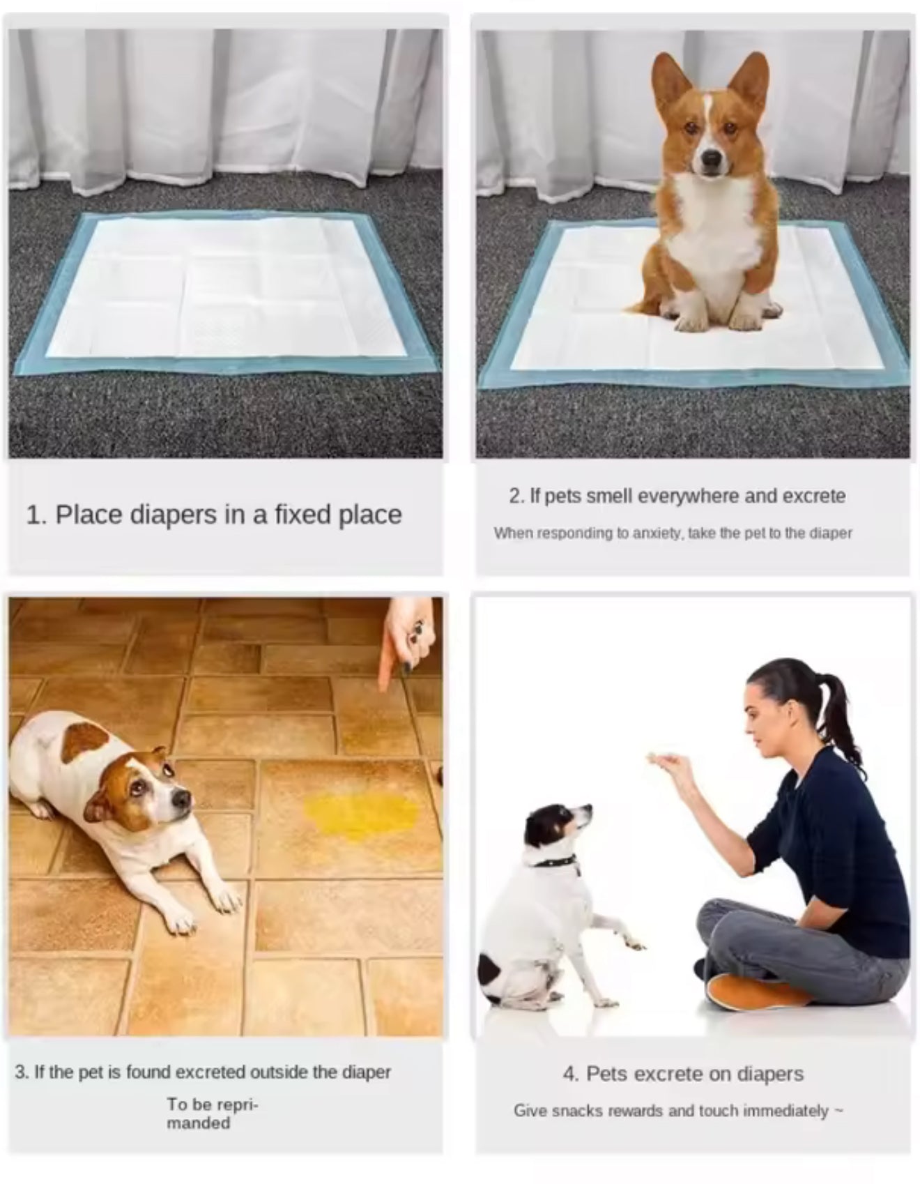 Premium Absorbent Dog Training Pads – 100 Pack of Medium Size Leakproof Puppy & Dog Potty Pads