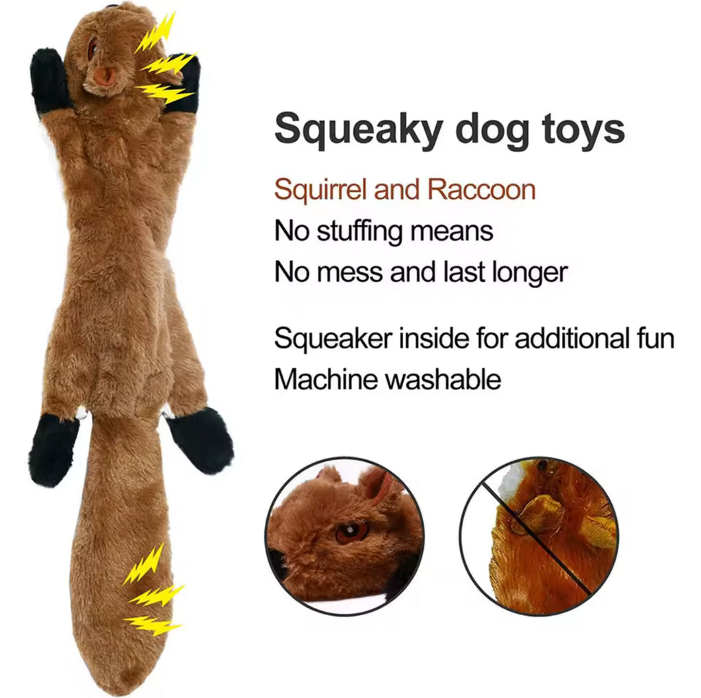 Funny Plush Dog Toy – Squeaky, Stuffing-Free Chew & Crinkle Pet Toy