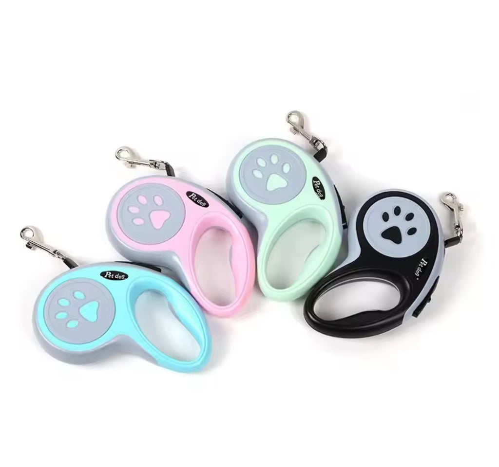 Retractable Nylon Dog Leash 3m/5m – Durable Extendable Lead for Walking & Running