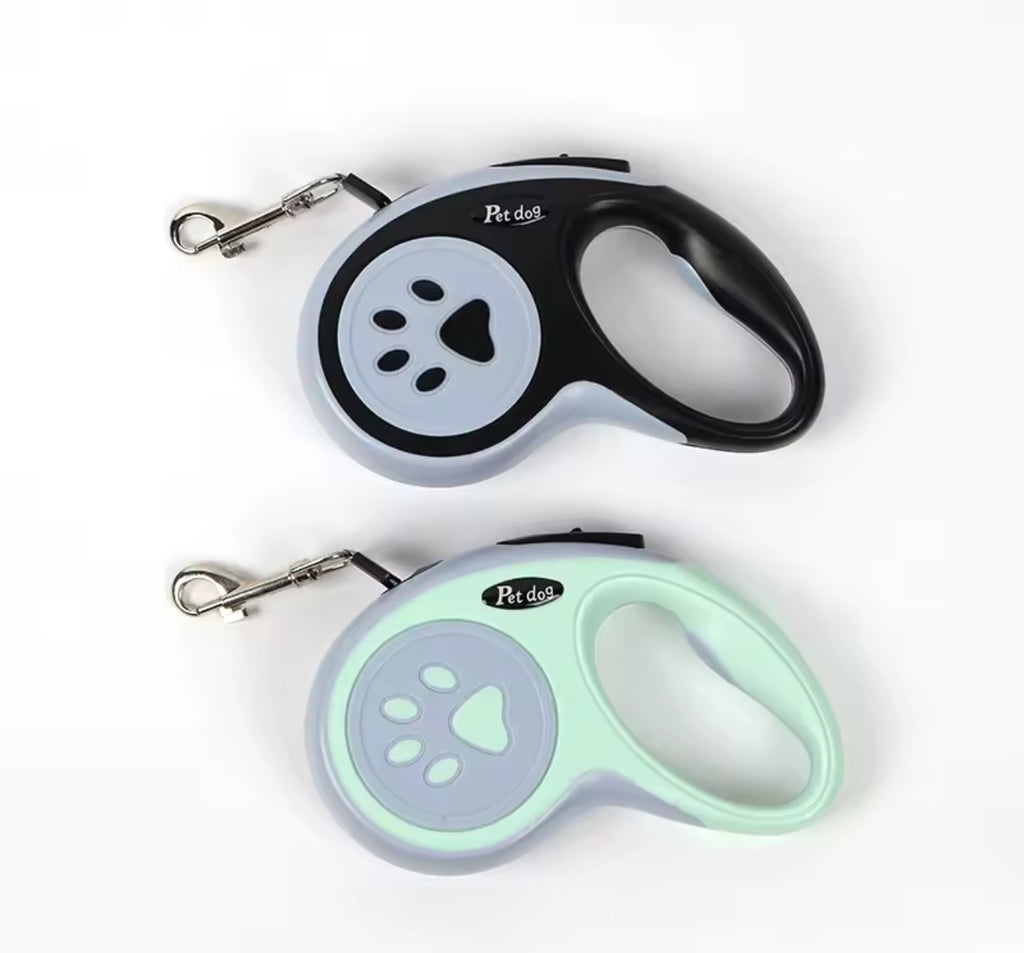 Retractable Nylon Dog Leash 3m/5m – Durable Extendable Lead for Walking & Running