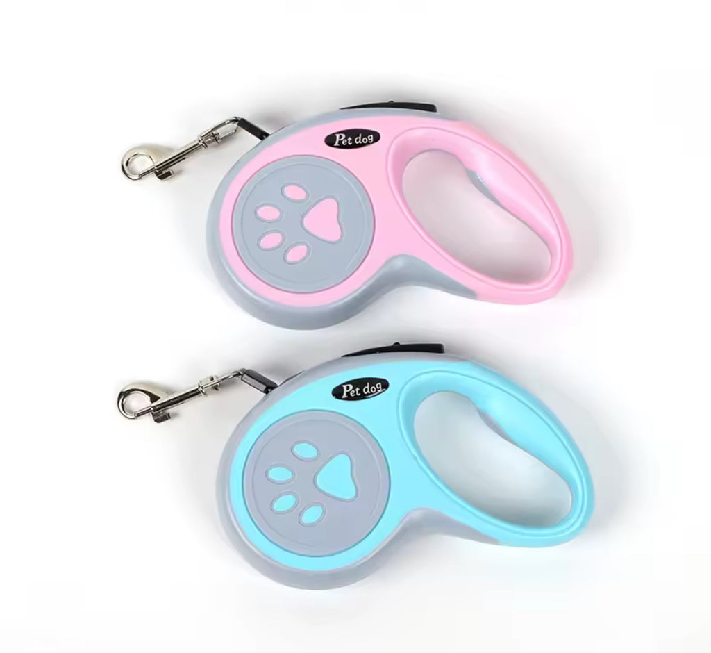Retractable Nylon Dog Leash 3m/5m – Durable Extendable Lead for Walking & Running