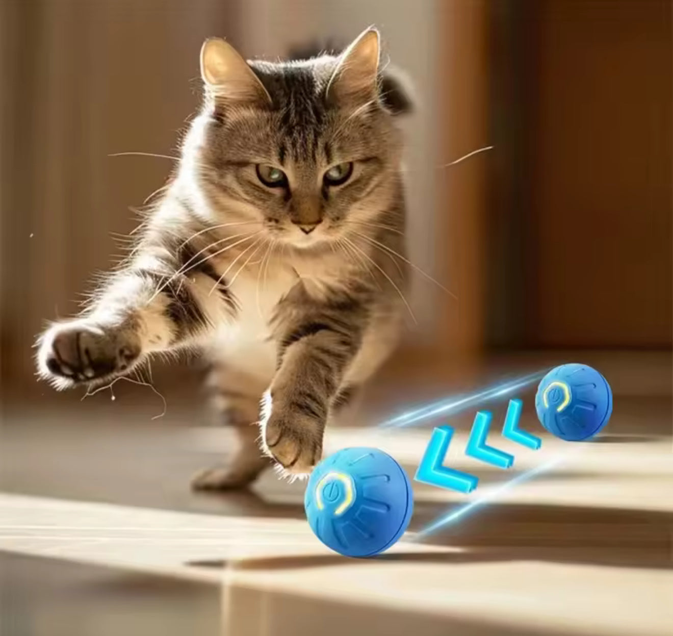 Smart Interactive Electronic Dog & Cat Toy Ball – USB Rechargeable Automatic Moving Ball