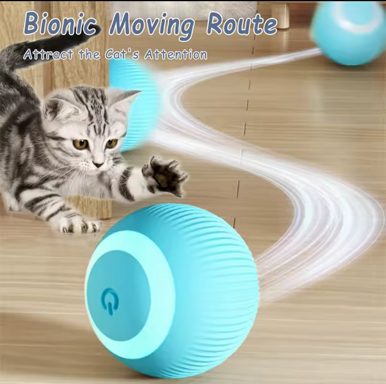 Smart Interactive Electronic Dog & Cat Toy Ball – USB Rechargeable Automatic Moving Ball