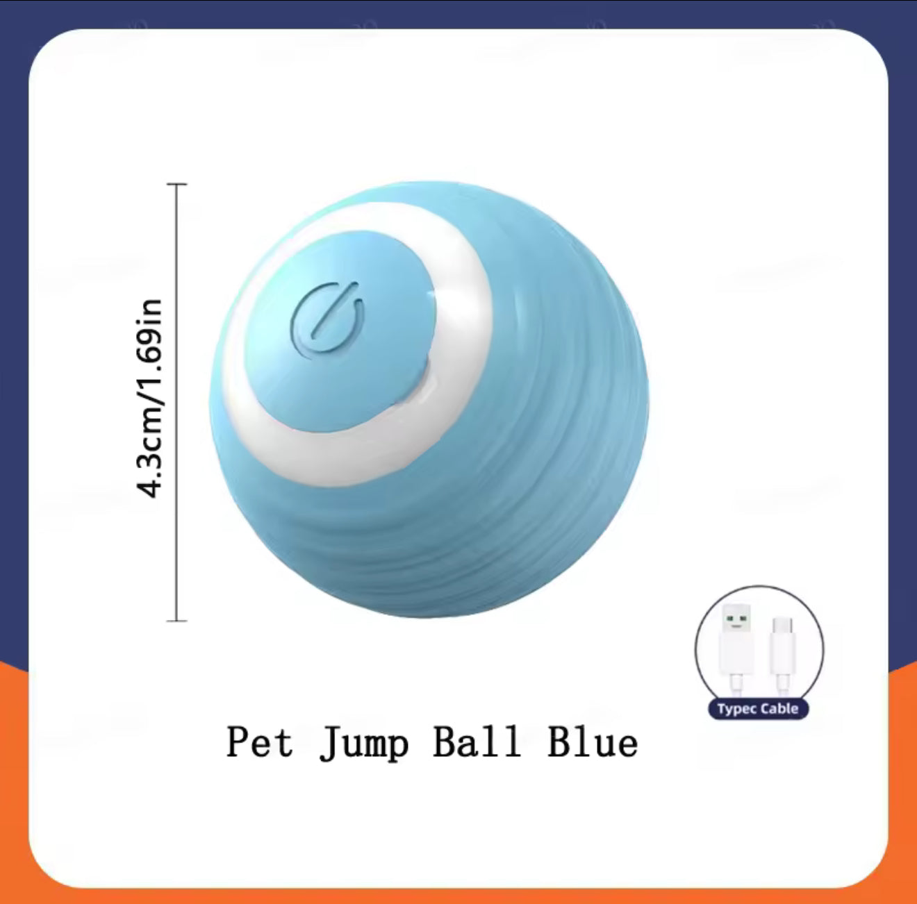 Smart Interactive Electronic Dog & Cat Toy Ball – USB Rechargeable Automatic Moving Ball