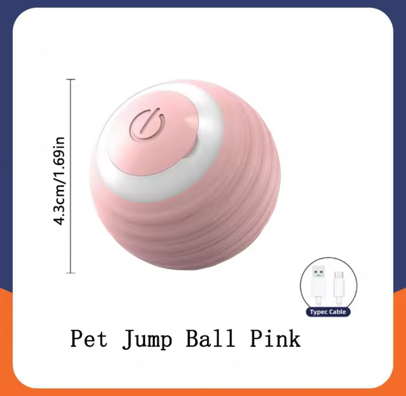 Smart Interactive Electronic Dog & Cat Toy Ball – USB Rechargeable Automatic Moving Ball
