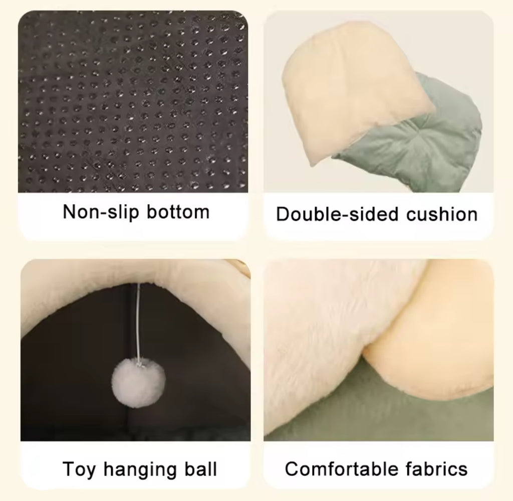 Deep Sleep Character Pet Bed – Washable Foldable Cat & Small Dog Bed