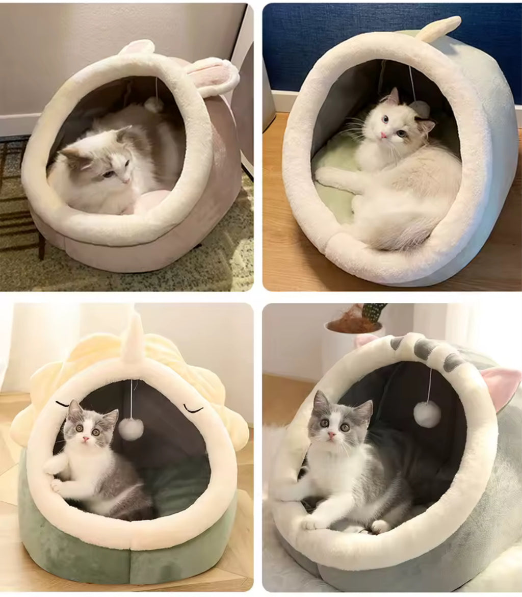 Deep Sleep Character Pet Bed – Washable Foldable Cat & Small Dog Bed