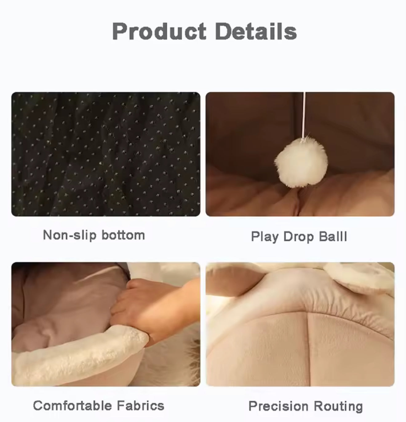 Deep Sleep Character Pet Bed – Washable Foldable Cat & Small Dog Bed