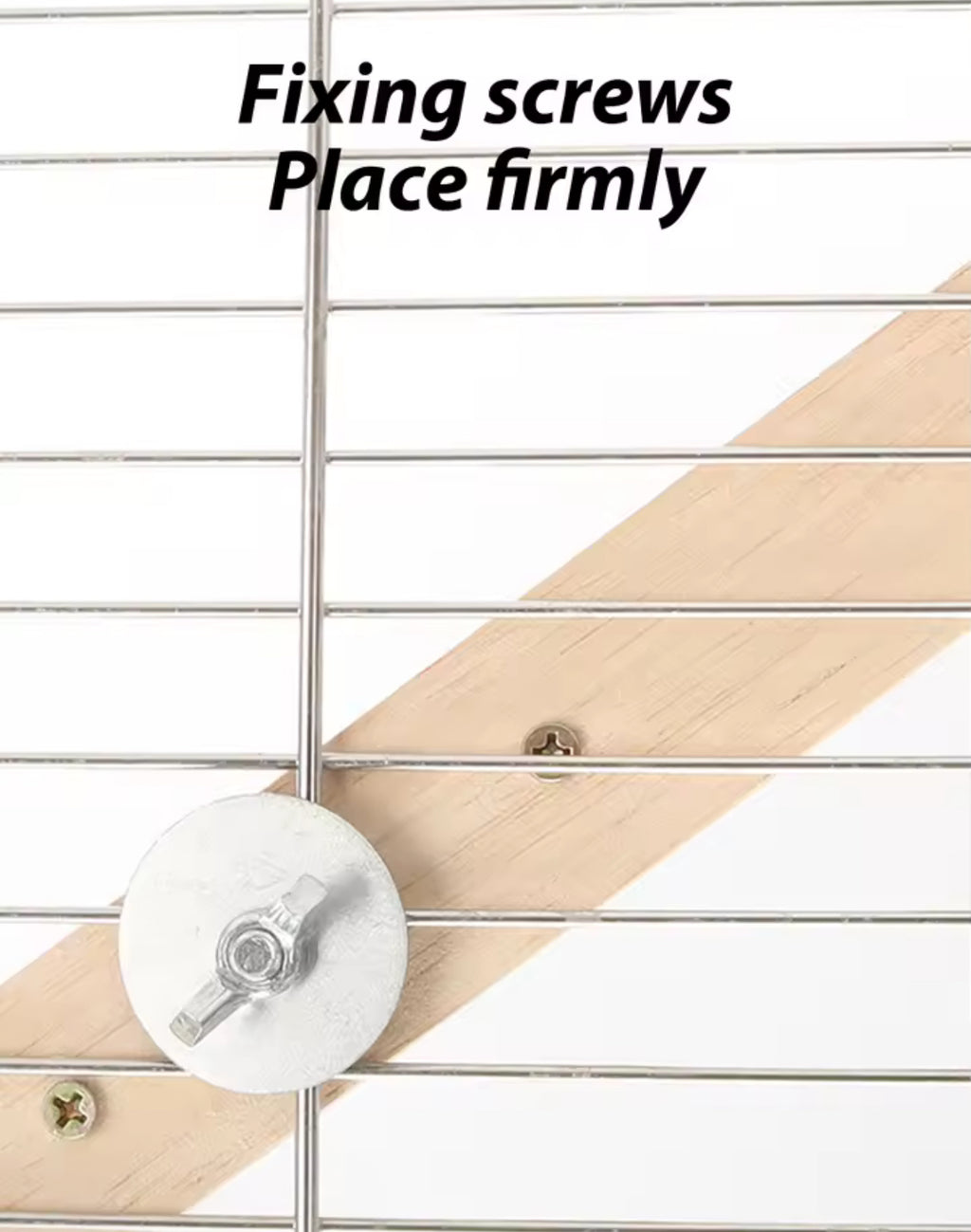 Pet Climbing Ladder – 4-6 Step Wooden Toy for Birds, Parrots & Small Animals with Fun Grinding Stick