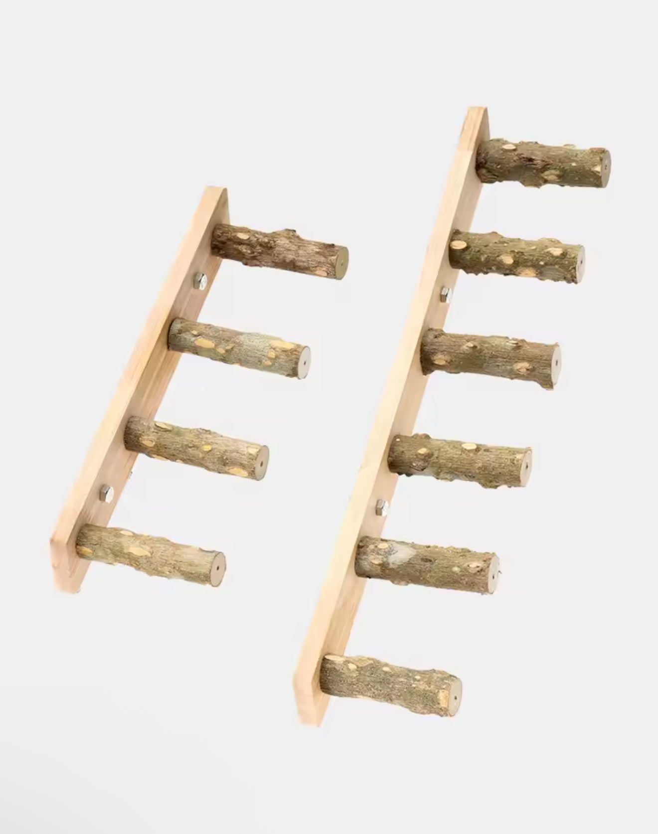 Pet Climbing Ladder – 4-6 Step Wooden Toy for Birds, Parrots & Small Animals with Fun Grinding Stick