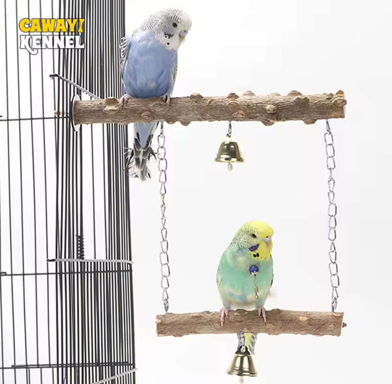 Bird Perch & Grinding Pole – Pepperwood Double-Layer Parrot Stand for Claw and Beak Care