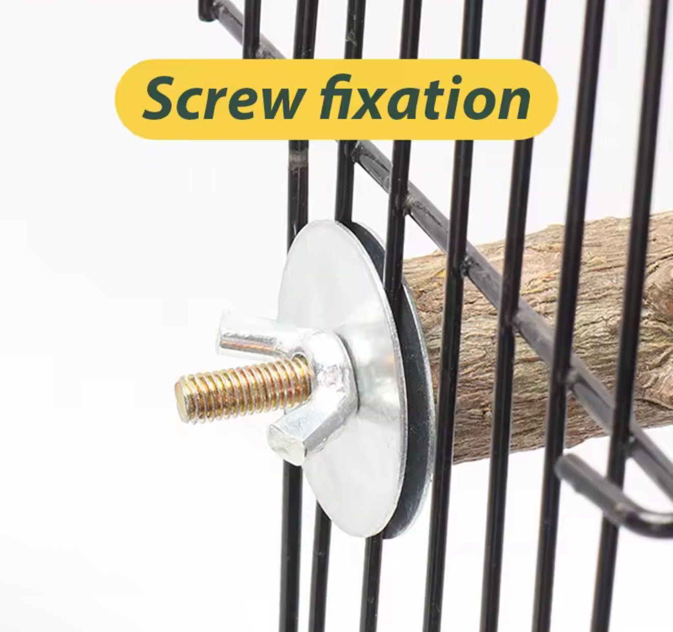 Bird Perch & Grinding Pole – Pepperwood Double-Layer Parrot Stand for Claw and Beak Care