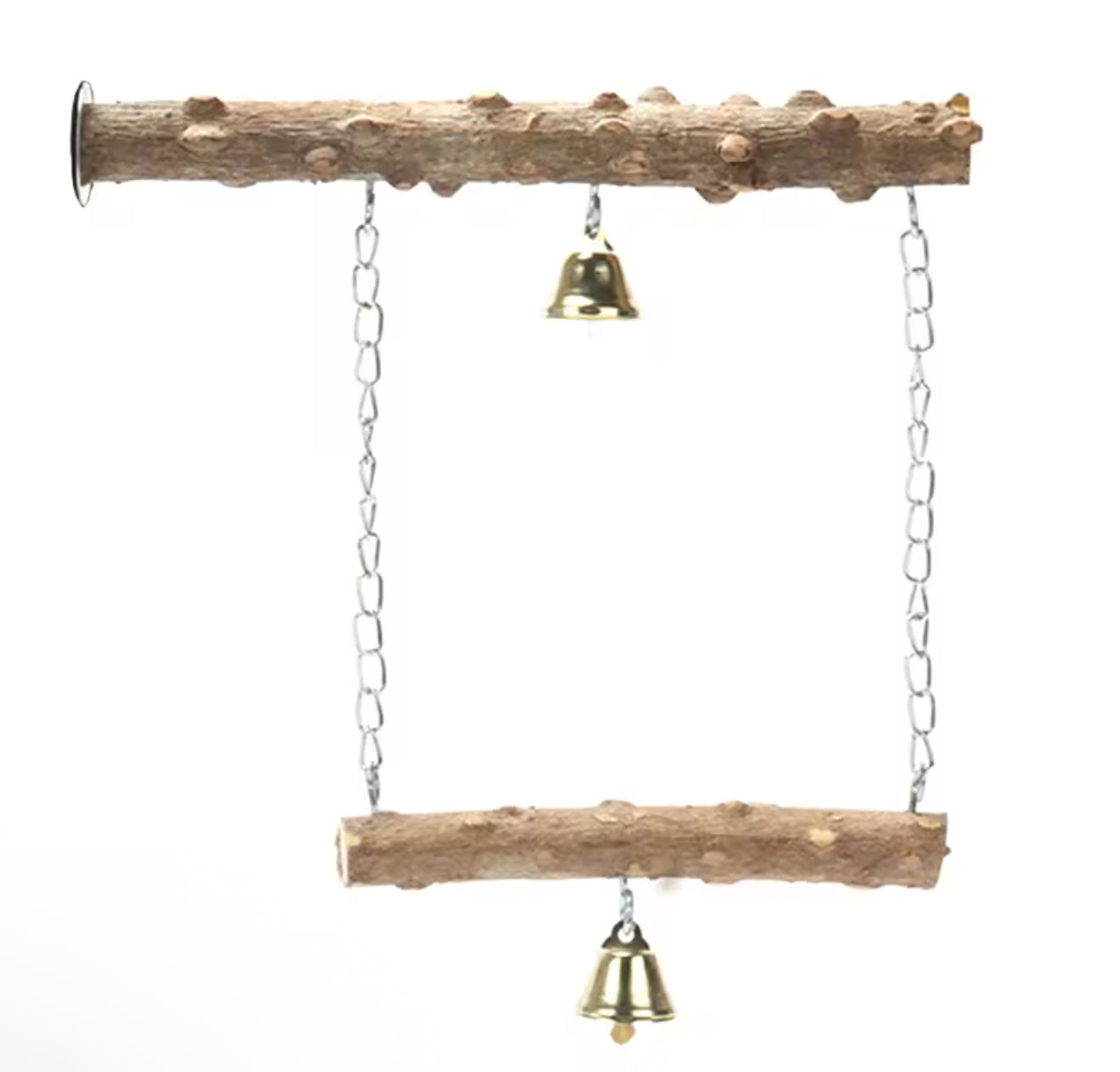 Bird Perch & Grinding Pole – Pepperwood Double-Layer Parrot Stand for Claw and Beak Care