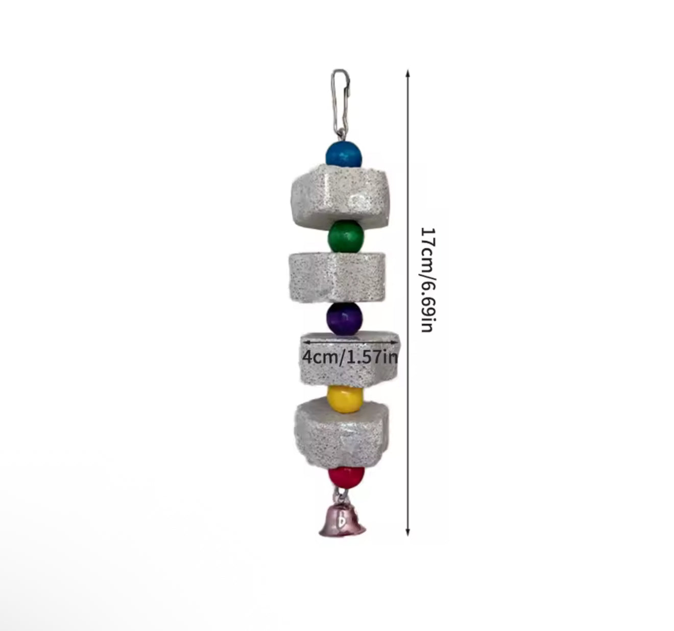 Volcanic Rock Pet Bird Teeth Grinding Toy – Chew & Claw Care for Parrots, Hamsters, and Small Animals