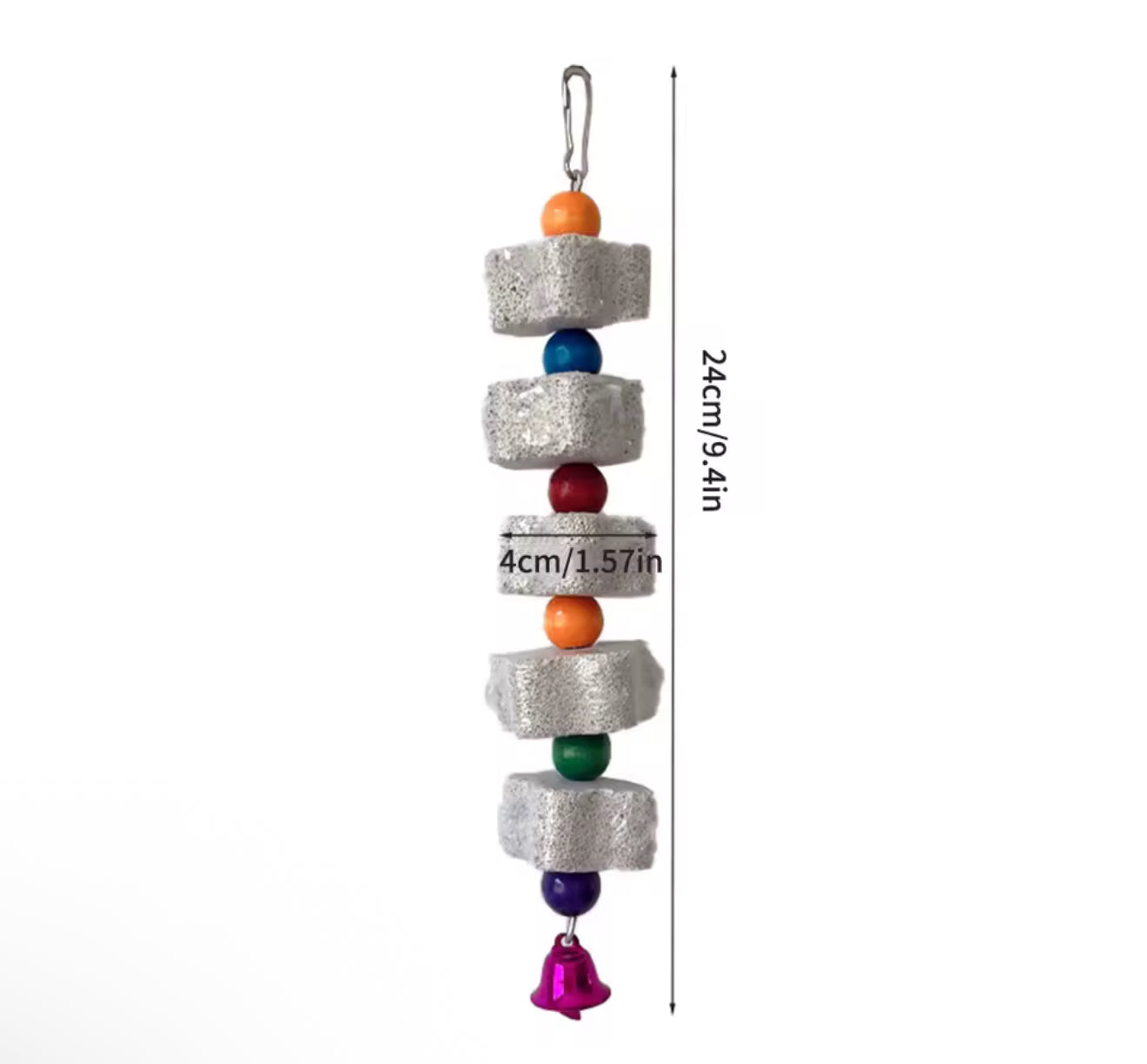 Volcanic Rock Pet Bird Teeth Grinding Toy – Chew & Claw Care for Parrots, Hamsters, and Small Animals