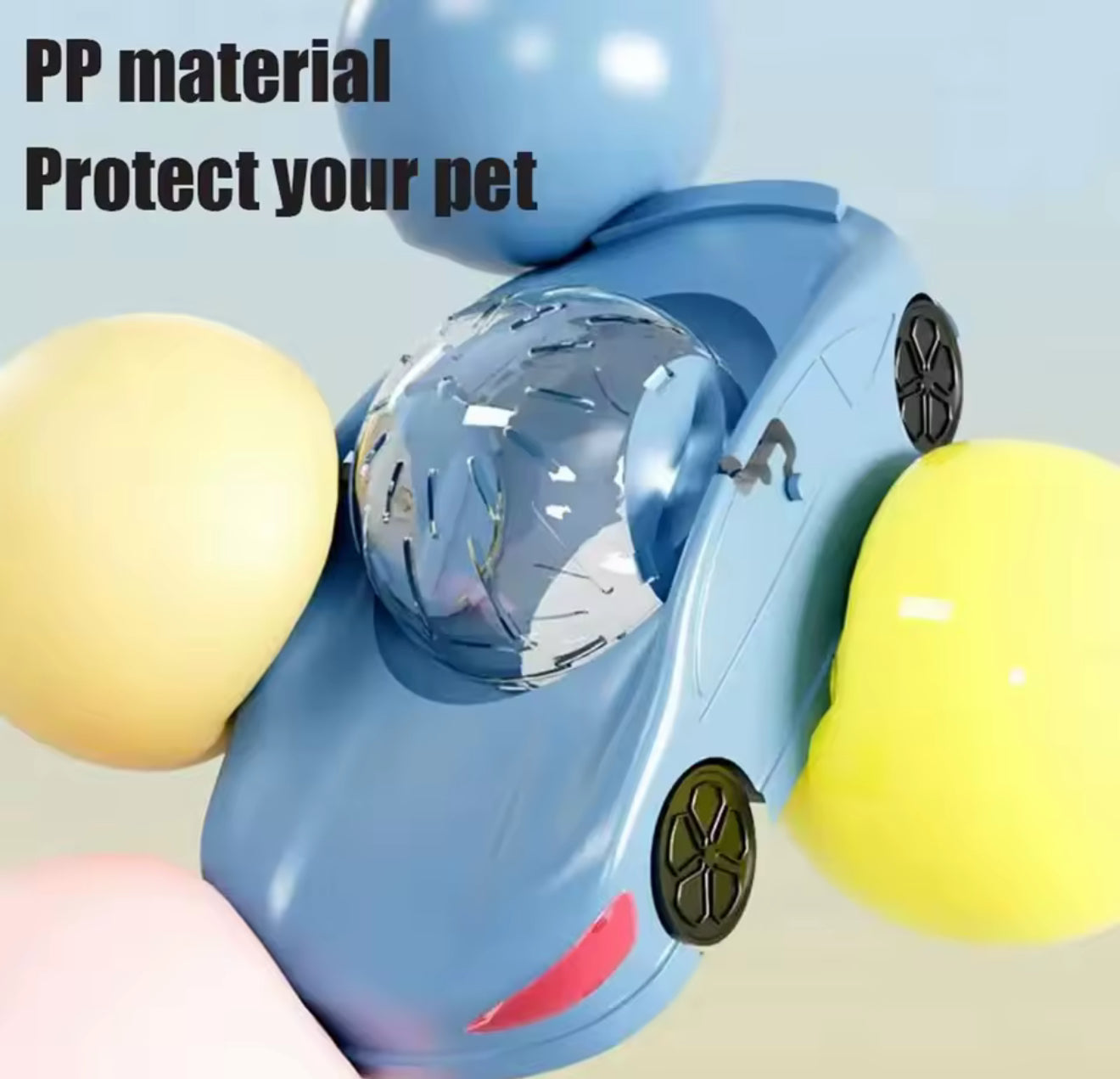 Hamster Running Ball Sports Car Design – Large Transparent Rolling Toy for Small Pets, Durable & Fun Exercise Wheel