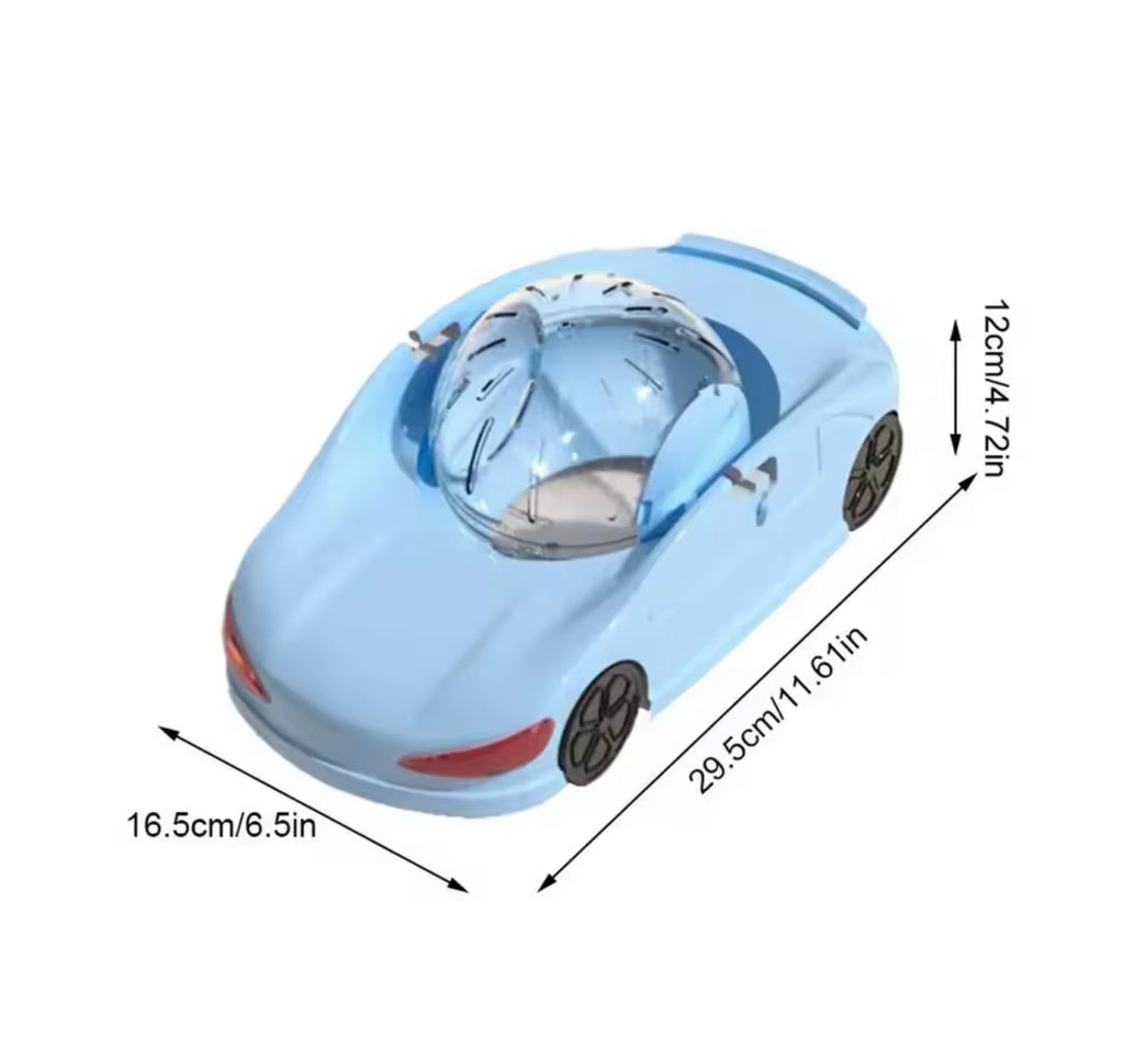 Hamster Running Ball Sports Car Design – Large Transparent Rolling Toy for Small Pets, Durable & Fun Exercise Wheel