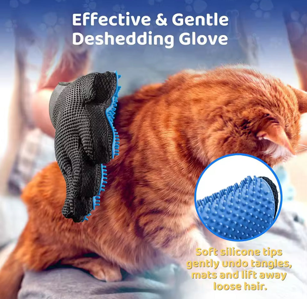 Pet Grooming Glove — Groom, De-Shed & Massage!