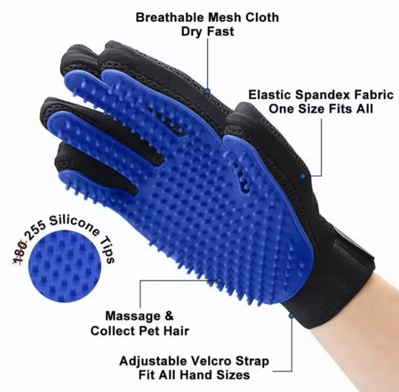 Pet Grooming Glove — Groom, De-Shed & Massage!