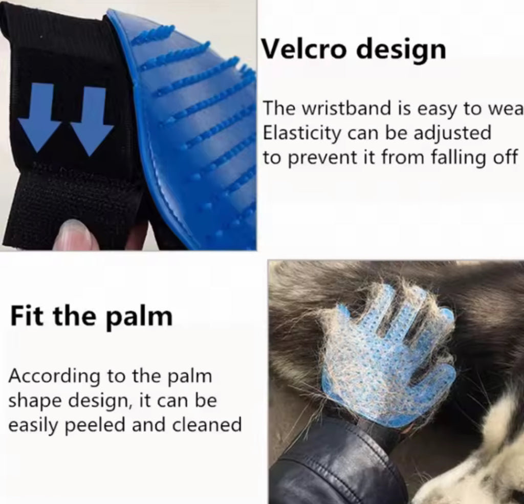 Pet Grooming Glove — Groom, De-Shed & Massage!